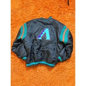 Vintage Mirage Arizona Diamondbacks MLB Bomber Jacket Black Teal XL Mens